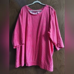 Woman Within Ladies Pullover Blouse. Size 4X. Short Sleeves.